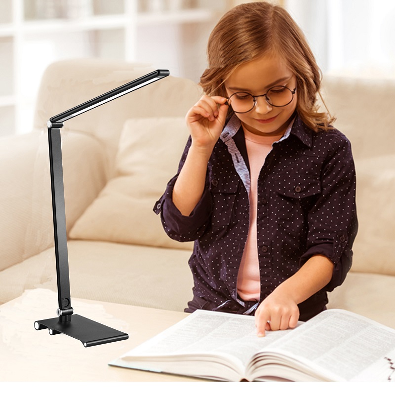 129ts Desk Lamp for Study Dimmable led table Lamp , Touch Dimmer, Color Change Base Night